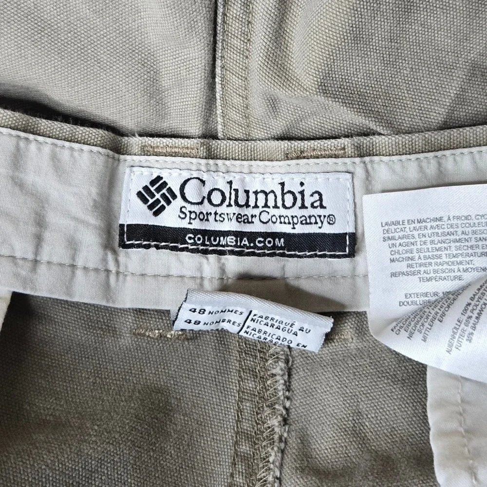 Columbia Mens Hiking Shorts Size 38 Beige Utility Outdoor Camping Rugged Trails‎